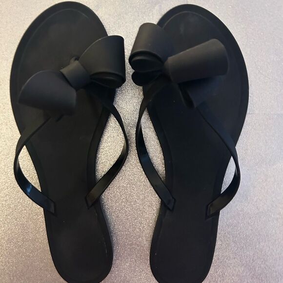 Women’s Sandal - Flip Flops - Jelly / Bow - Black - 9 - Like New - Picture 9 of 9